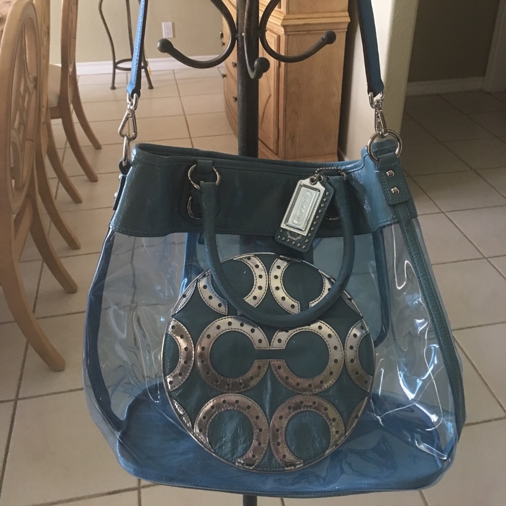Sold out! Clear Coach handbag.